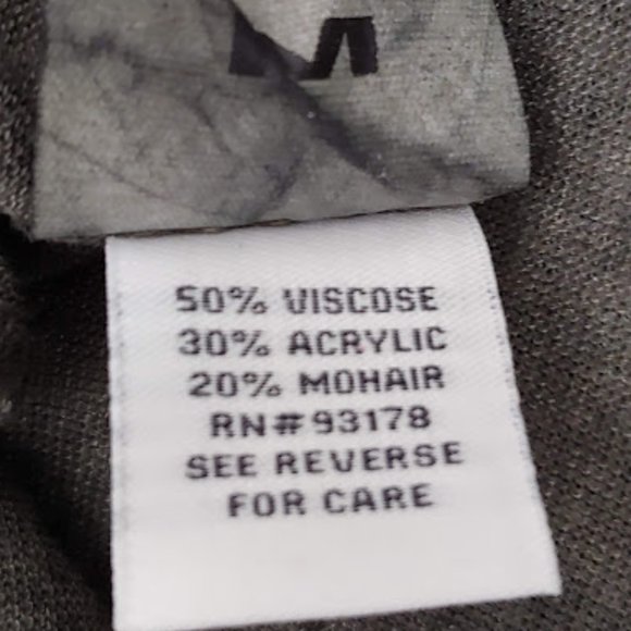 Belle France long sleeve  layered mohair sweater dress/M/light olive green - Picture 12 of 12